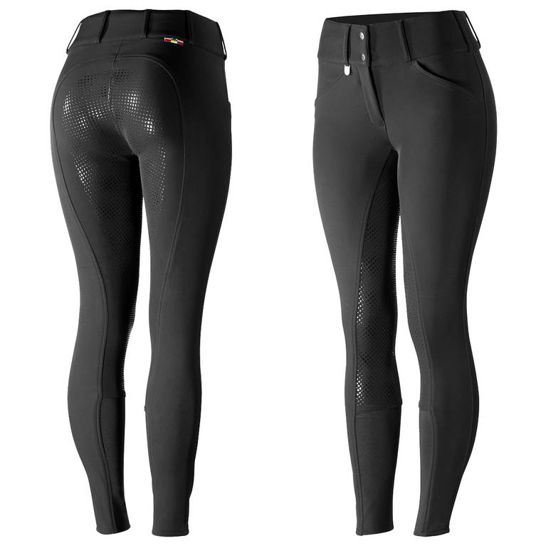HORZE Pantalon D'équitation Pour Femme DEA, Pantalon Avec Fond De Peau Intégral Et Poche Pour Téléphone Portable, 32